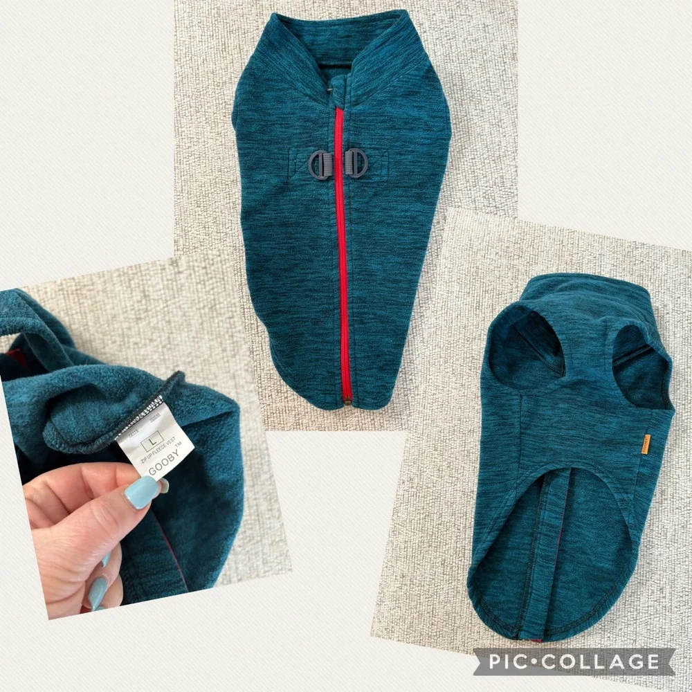 GOOBY ZIP UP FLEECE TURQUOISE WASH